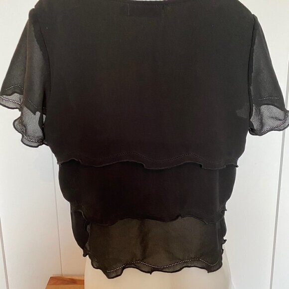 Mink Pink Black Sheer Crop - Picture 2 of 6